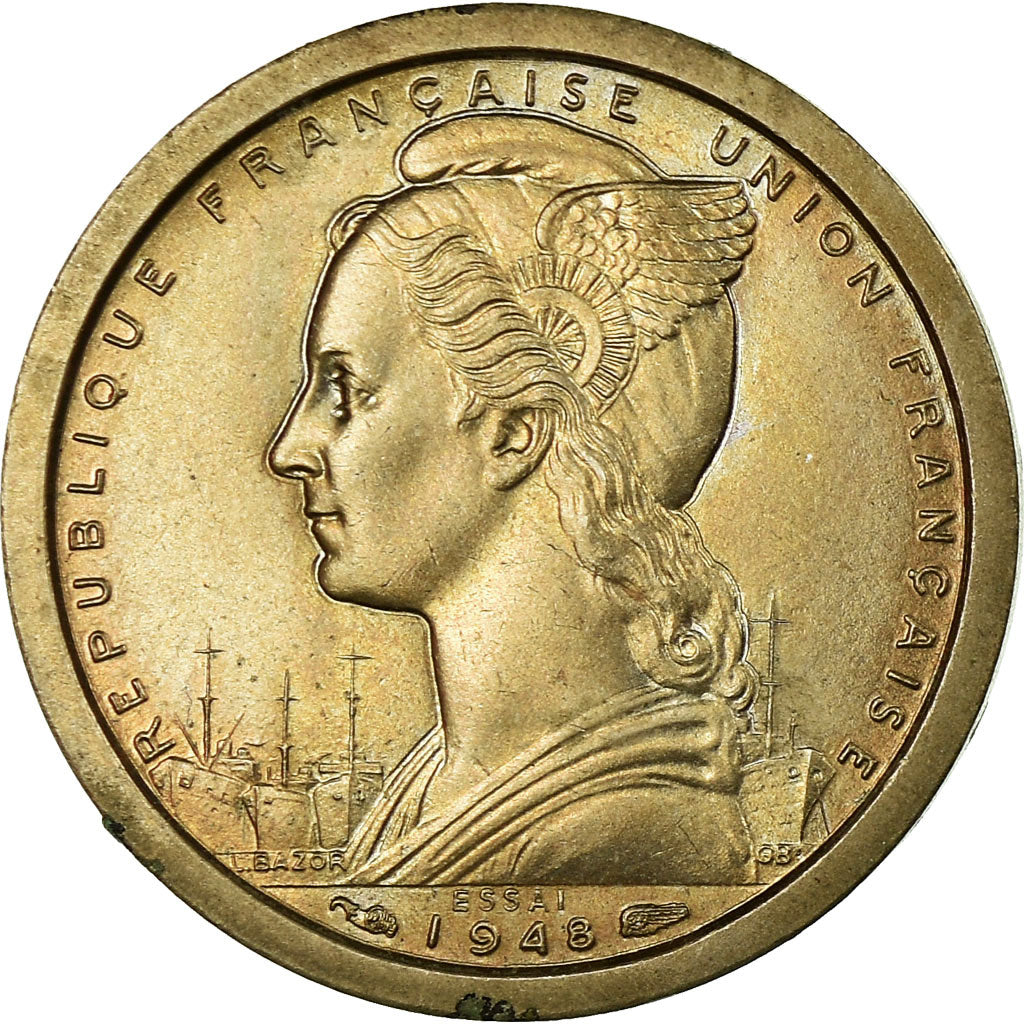 Coin, French Equatorial Africa, Franc, 1948, Paris, ESSAI, EF(40-45)