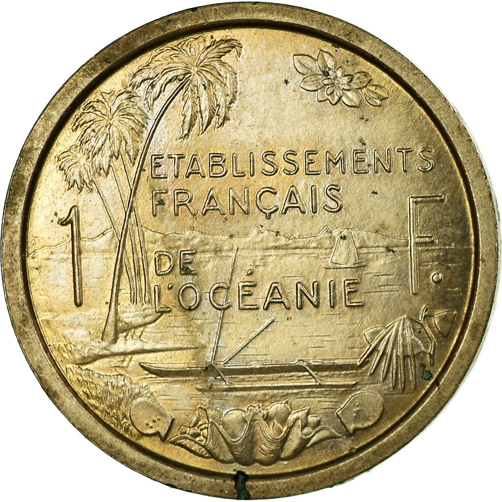 Coin, FRENCH OCEANIA, Franc, 1949, Paris, ESSAI, EF(40-45), Copper-nickel, KM:E8