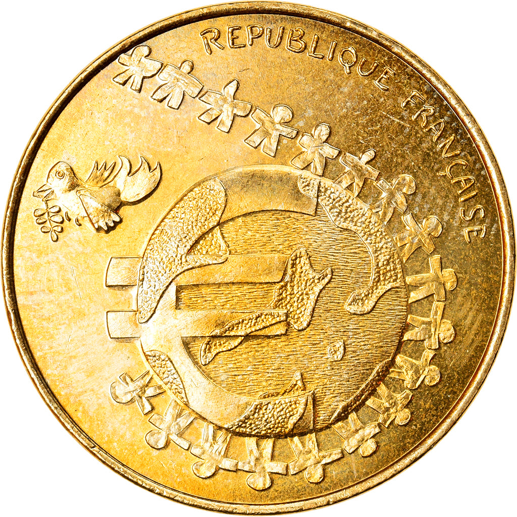 Frankrijk, 1/4 Euro, Children's Euro Design, 2002, Paris, UNC, Aluminum-Bronze