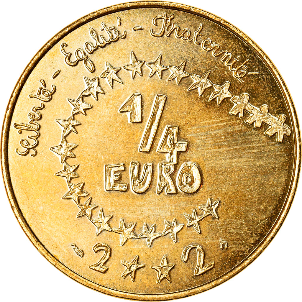 Frankrijk, 1/4 Euro, Children's Euro Design, 2002, Paris, UNC, Aluminum-Bronze