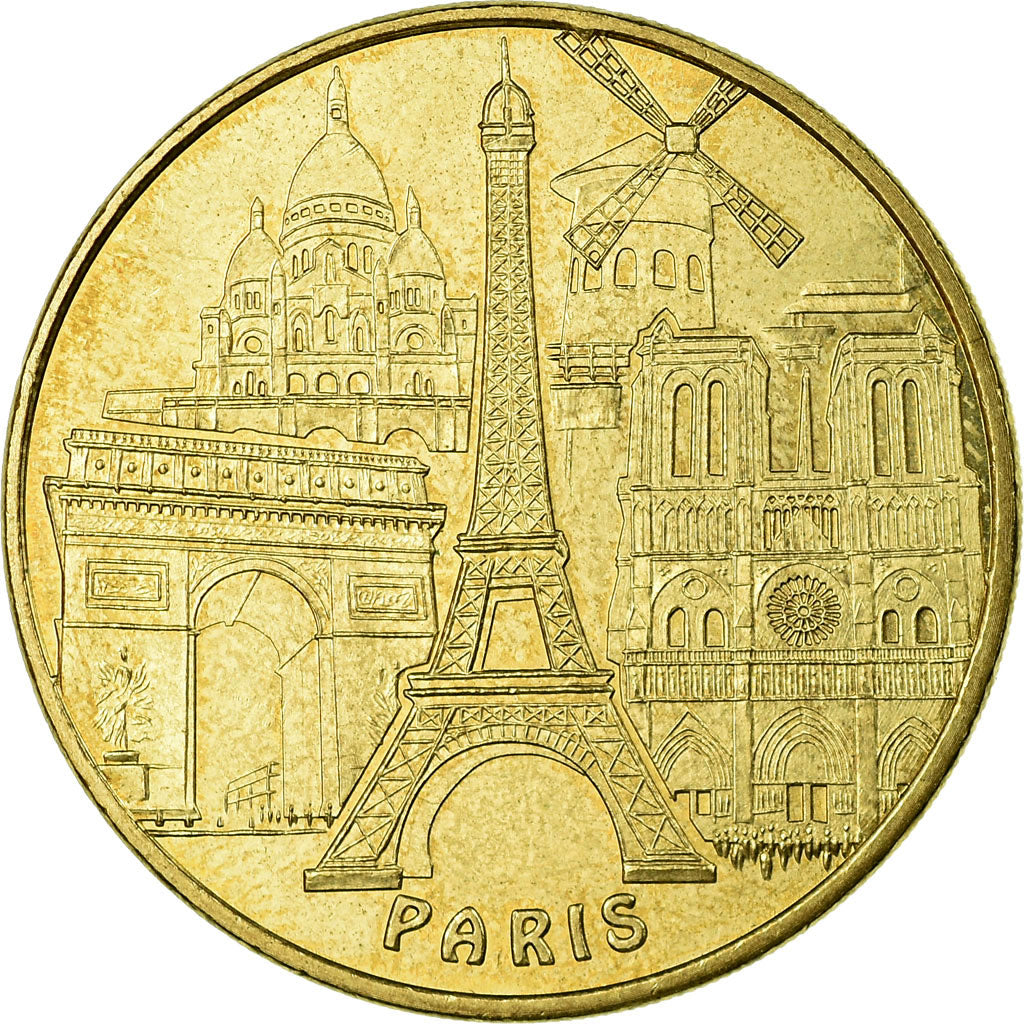 France, Token, Touristic token, Paris - Tour Eiffel n° 3 - les 5 monuments