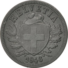 SWITZERLAND, 2 Rappen, 1946, Bern, KM #4.2b, AU(55-58), Zinc, 20, 2.38