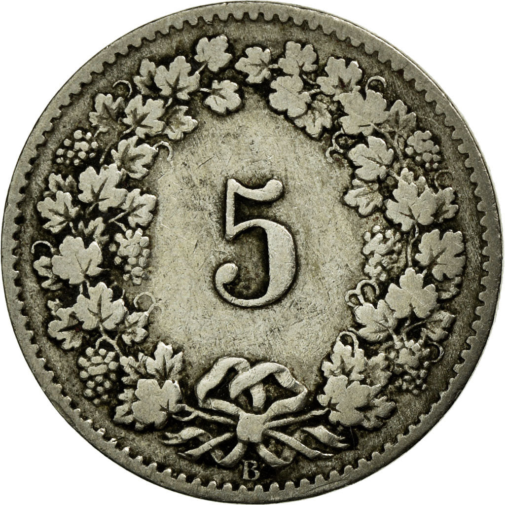 Coin, Switzerland, 5 Rappen, 1879, Bern, VF(30-35), Copper-nickel, KM:26