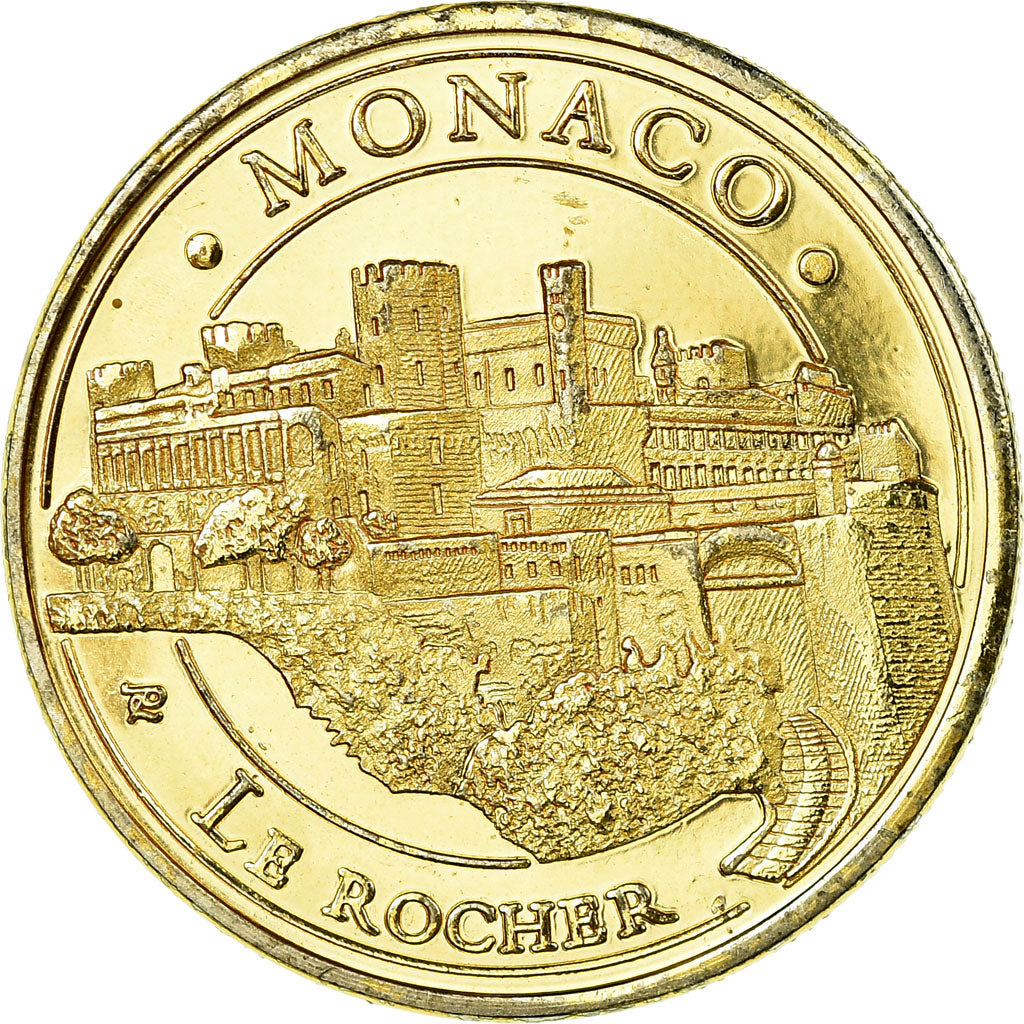 France, Token, Touristic token, 98/ Monaco - Le Rocher, AU(55-58), Cupro-nickel
