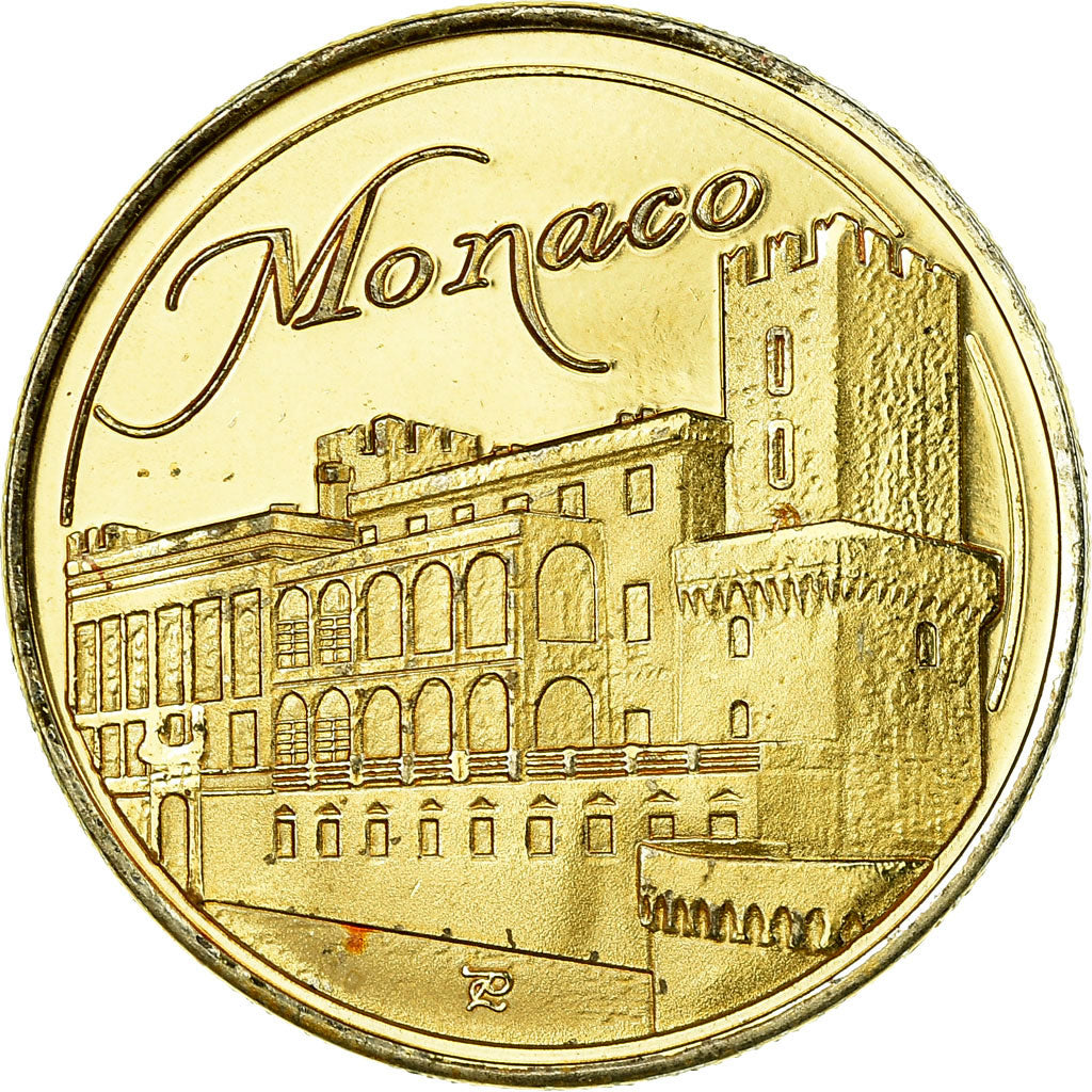 France, Token, Touristic token, 98/ Monaco - Le Rocher, AU(55-58), Cupro-nickel