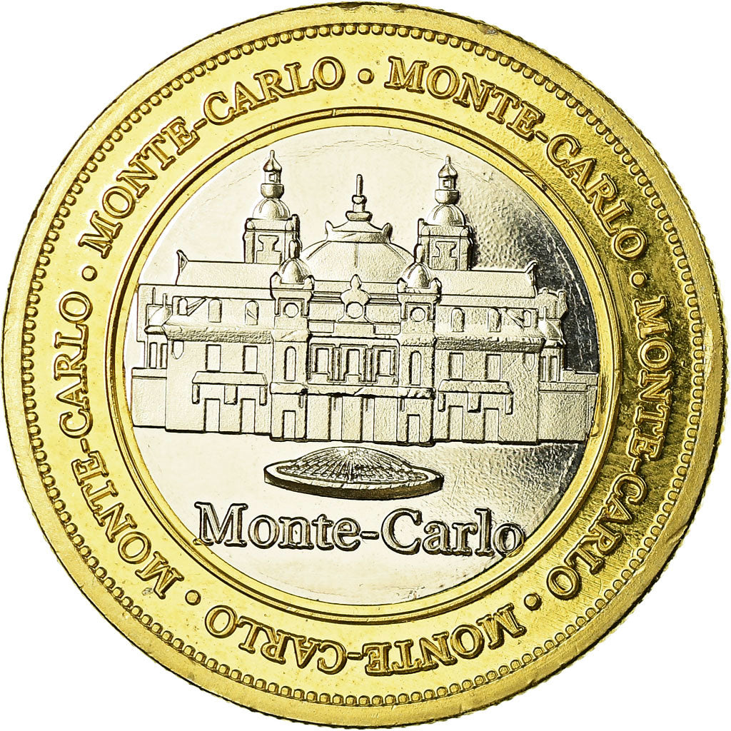 France, Token, Touristic token, Monaco - Monte-Carlo, AU(55-58), Bi-Metallic