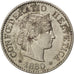 SWITZERLAND, 5 Rappen, 1880, Bern, KM #26, VF(30-35), Copper-Nickel, 17.15, 1.99