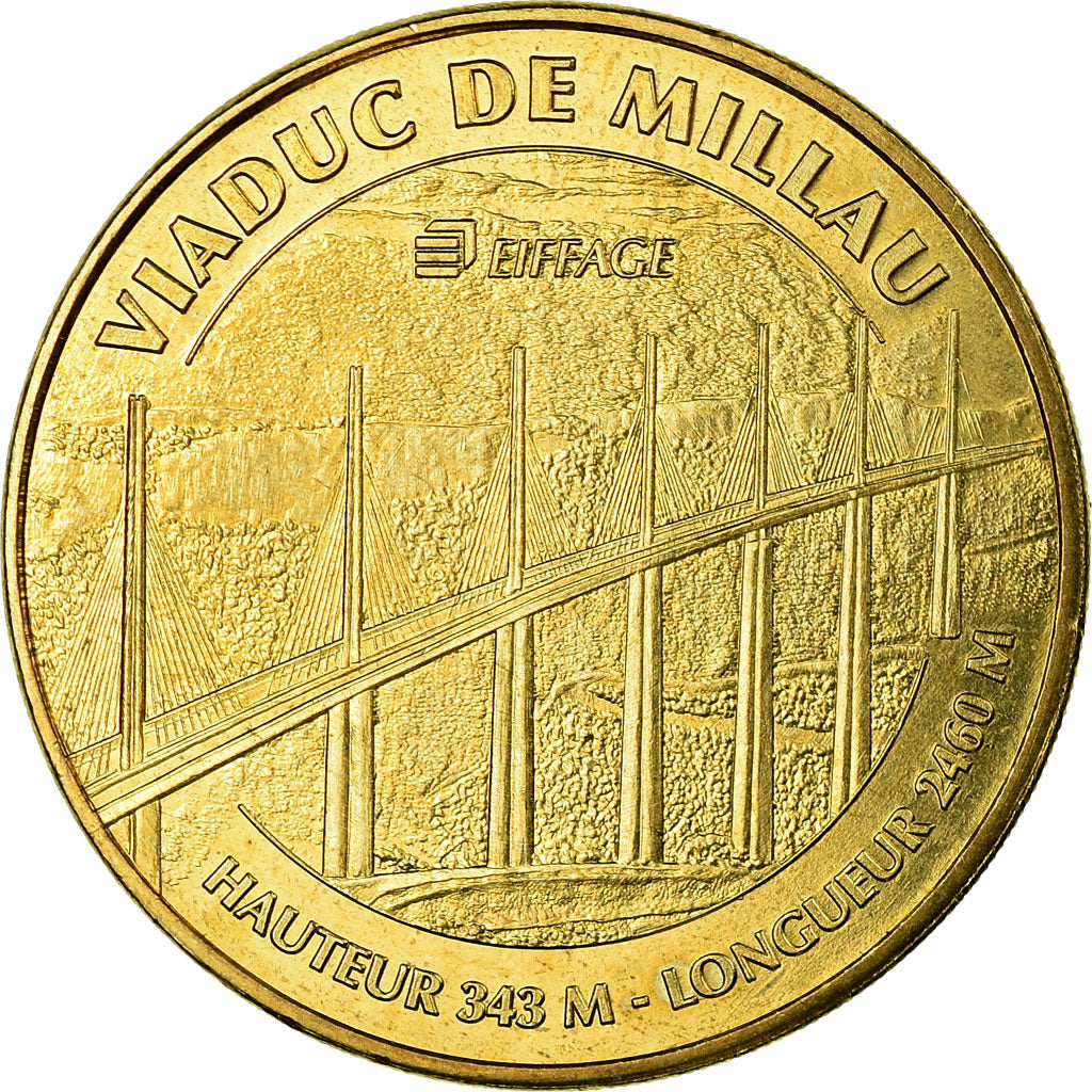 Francja, Token, Żeton turystyczny, 12/ Viaduc de Millau, Sztuka i Kultura