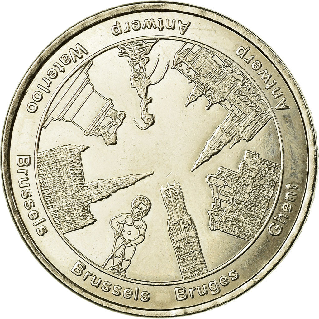 Belgium, Token, Touristic token, Belgique - 7 monuments, Arts & Culture, 2012