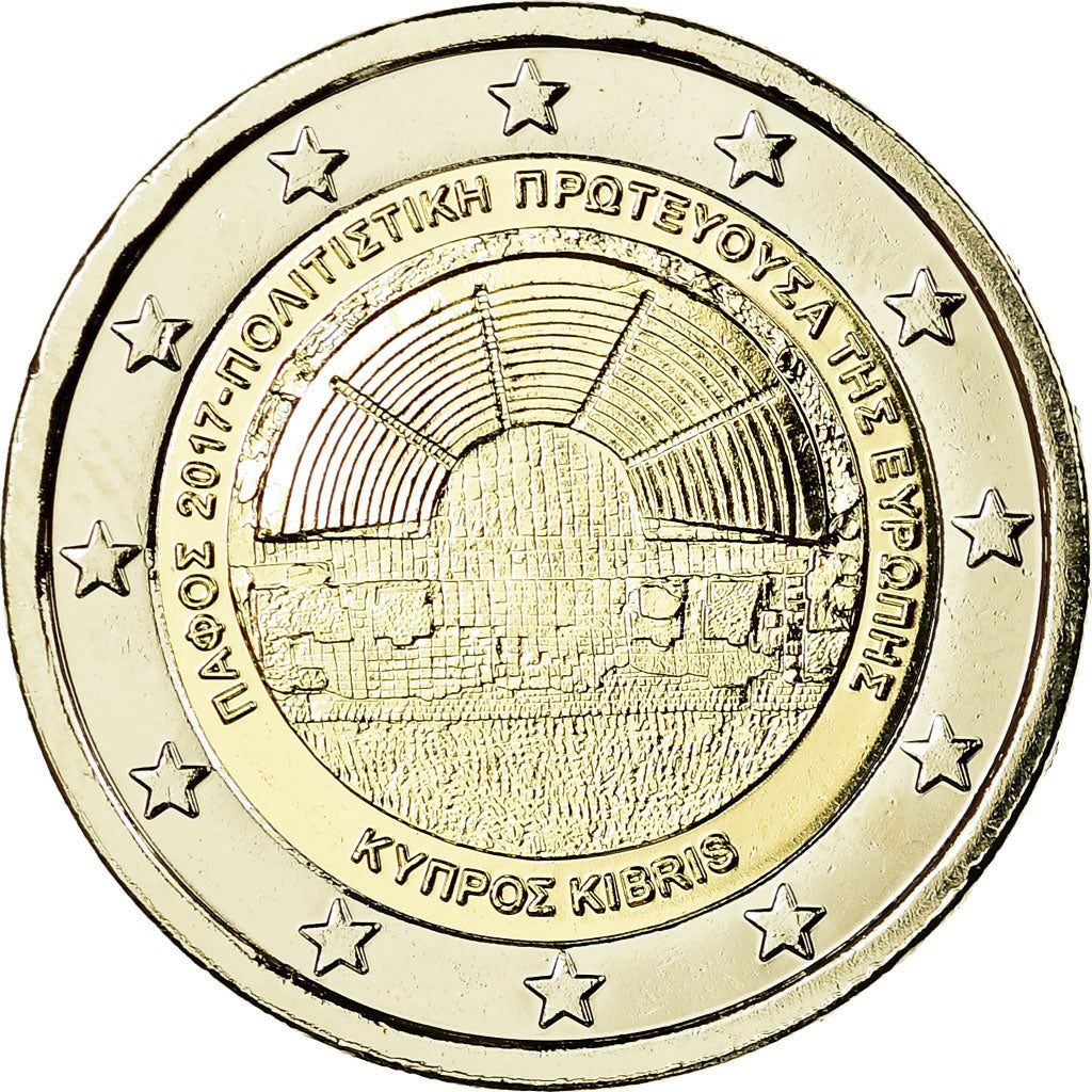 Cyprus, 2 Euro, 2017, golden, MS(65-70), Bi-Metallic