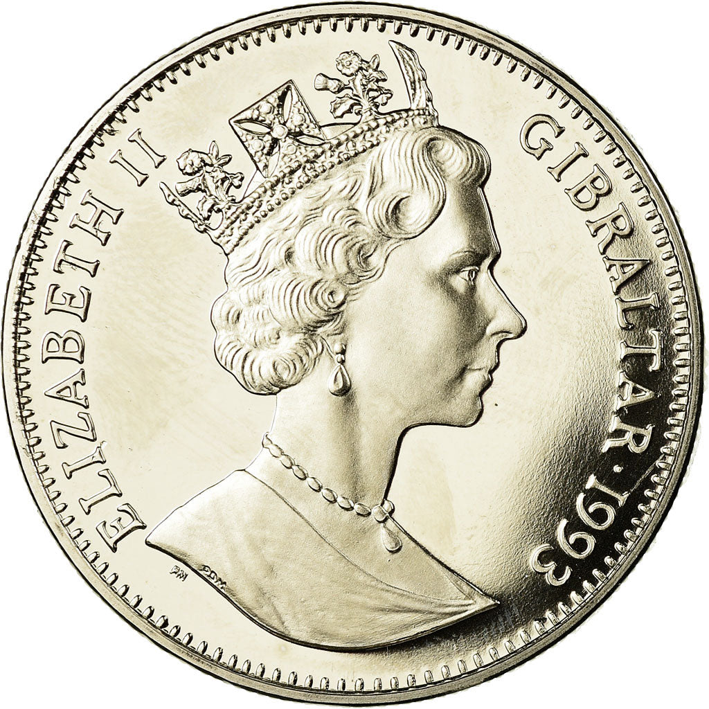 Coin, Gibraltar, Elizabeth II, 2.8 Ecus, 1993, Pobjoy Mint, MS(63)
