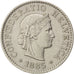 Suisse, Confédération Helvétique, 5 Rappen 1885 B, KM 26