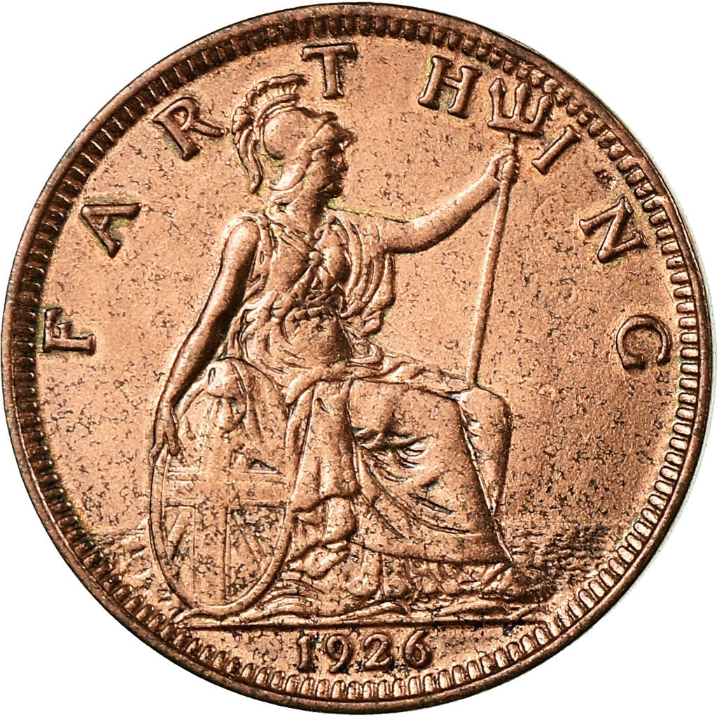 Coin, Great Britain, George V, Farthing, 1926, AU(55-58), Bronze, KM:825