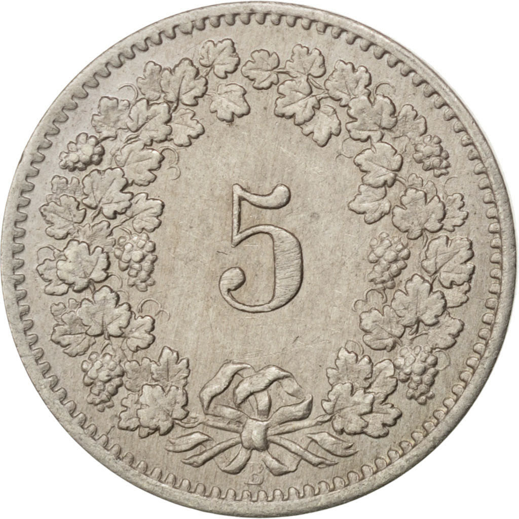 Suisse, Confédération Helvétique, 5 Rappen 1884 B, KM 26