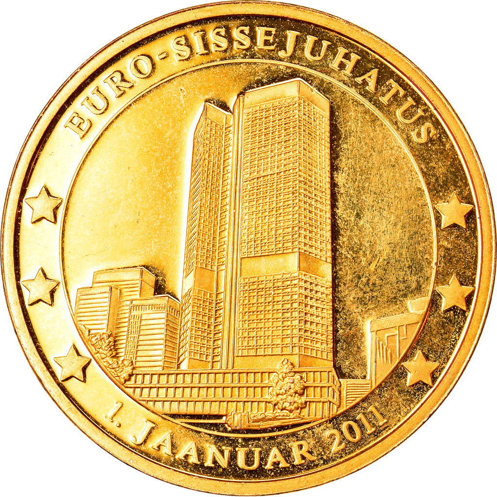 Estland, Medaille, Europa, Euro-Sissejuhatus, Politics, Society, War, 2011