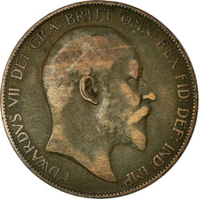 Coin, Great Britain, Edward VII, Penny, 1905, VF(30-35), Bronze, KM:794.2