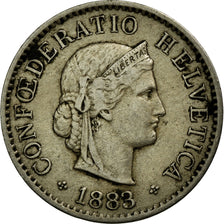 Coin, Switzerland, 5 Rappen, 1883, Bern, EF(40-45), Copper-nickel, KM:26