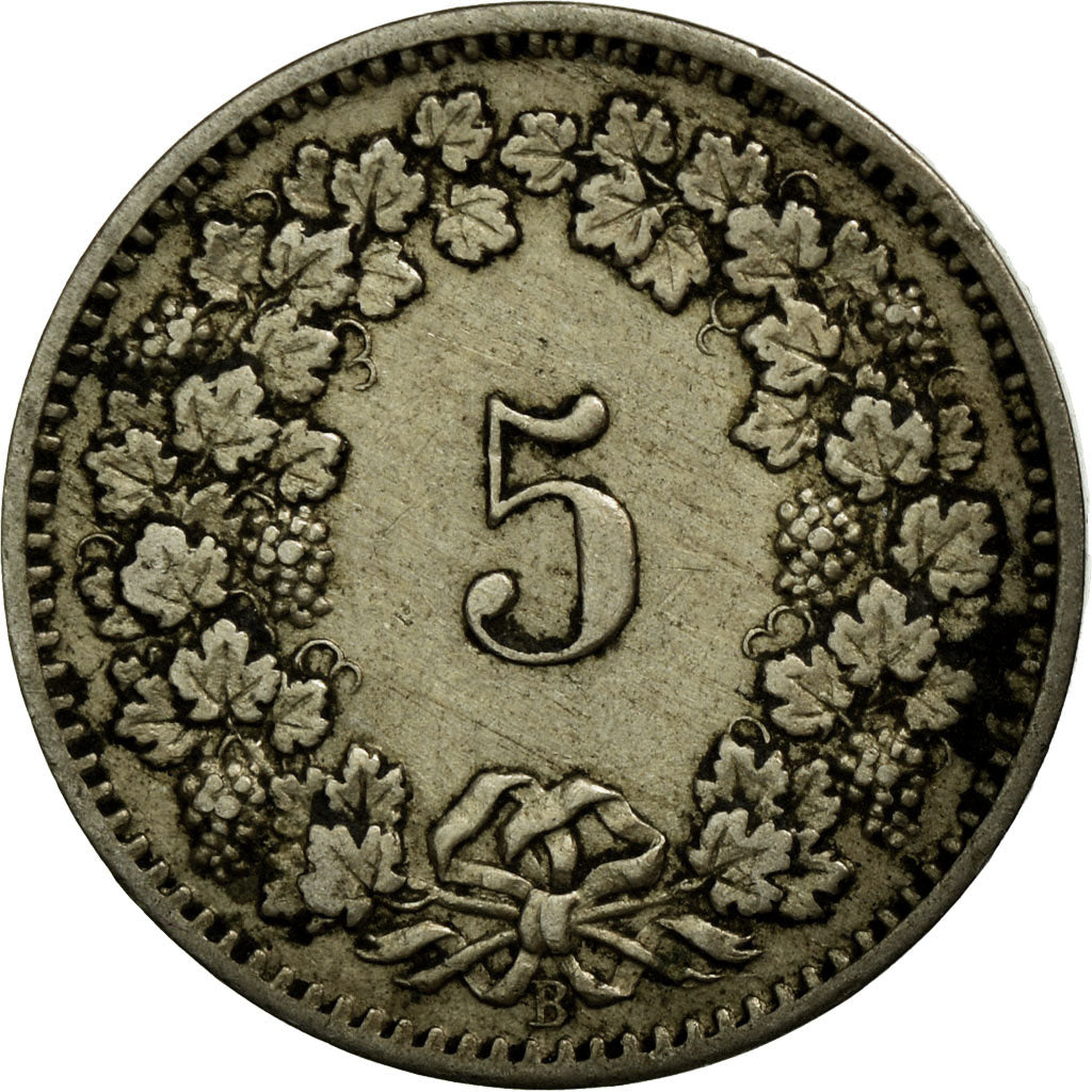 Coin, Switzerland, 5 Rappen, 1883, Bern, EF(40-45), Copper-nickel, KM:26