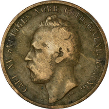 Coin, Sweden, Carl XV Adolf, 5 Öre, 1861, VF(30-35), Bronze, KM:707