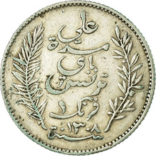 Coin, Tunisia, Ali Bey, Franc, 1891, Paris, EF(40-45), Silver, KM:224