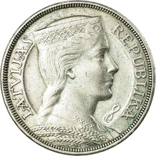 Coin, Latvia, 5 Lati, 1931, EF(40-45), Silver, KM:9
