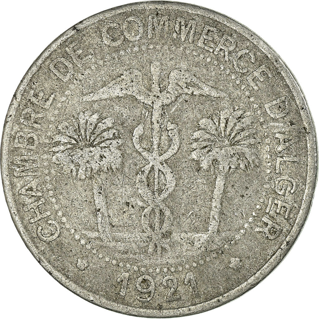 Coin, Algeria, 10 Centimes, 1921, VF(30-35), Aluminium, Elie:10.17b