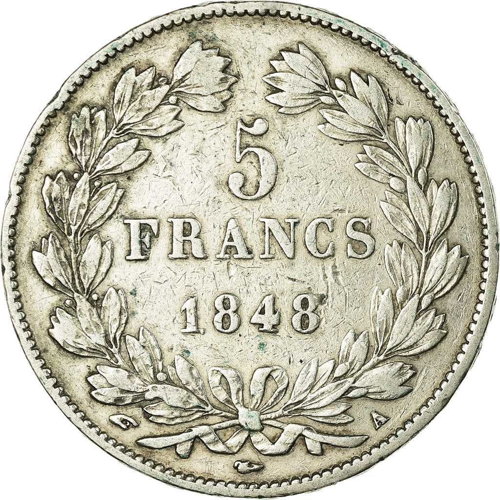 Coin, France, Louis-Philippe, 5 Francs, 1848, Paris, EF(40-45), Silver