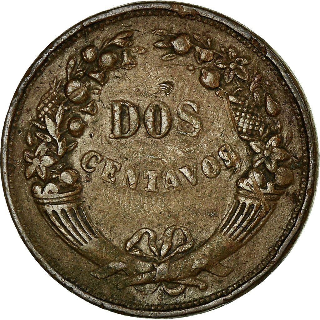 Moneda, Perú, 2 Centavos, 1920, Lima, MBC, Cobre o bronce, KM:212.1