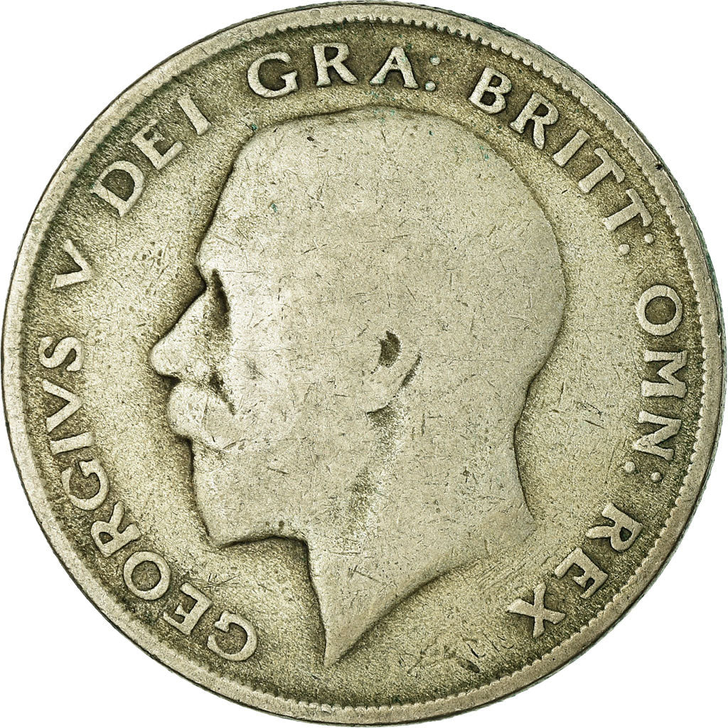 Moneta, Gran Bretagna, George V, 1/2 Crown, 1922, B+, Argento, KM:818.1a