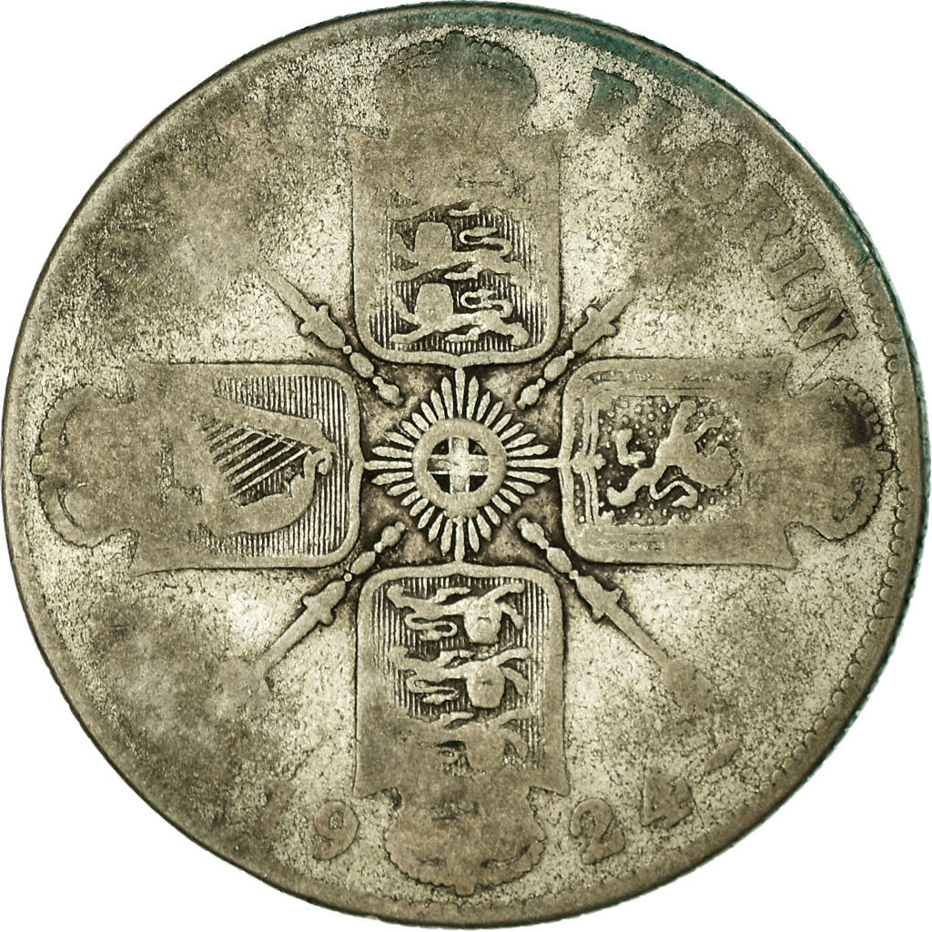 Coin, Great Britain, George V, Florin, Two Shillings, 1924, VG(8-10), Silver