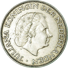Coin, Netherlands, Juliana, 2-1/2 Gulden, 1960, EF(40-45), Silver, KM:185