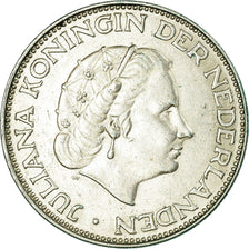 Coin, Netherlands, Juliana, 2-1/2 Gulden, 1964, EF(40-45), Silver, KM:185