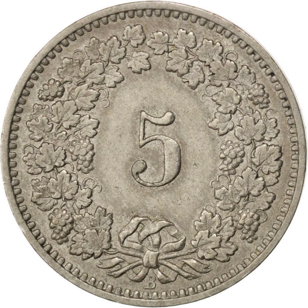Svizzera, 5 Rappen, 1891, Bern, BB+, Rame-nichel, KM:26