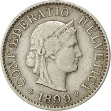 SWITZERLAND, 5 Rappen, 1899, Bern, KM #26, VF(30-35), Copper-Nickel, 17.15, 1.95