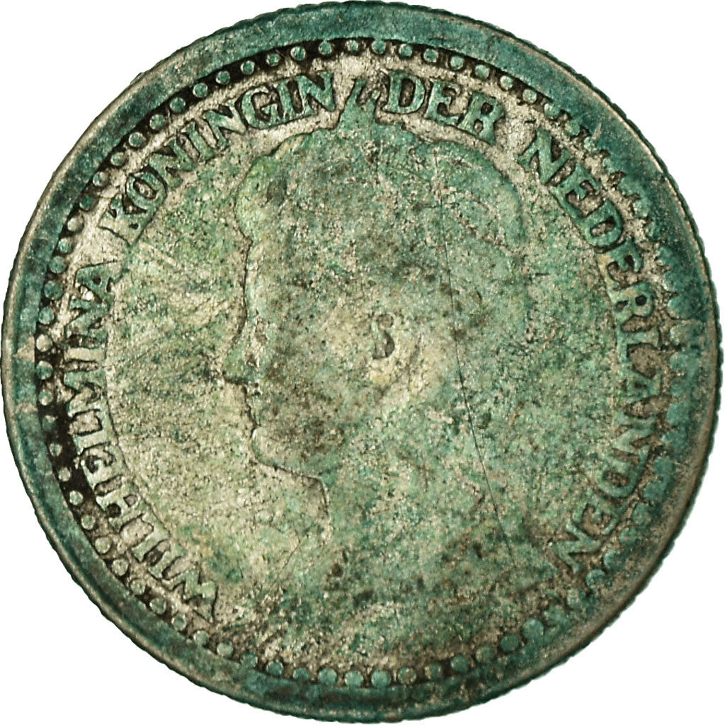 Coin, Netherlands, Wilhelmina I, 10 Cents, 1918, VF(30-35), Silver, KM:145