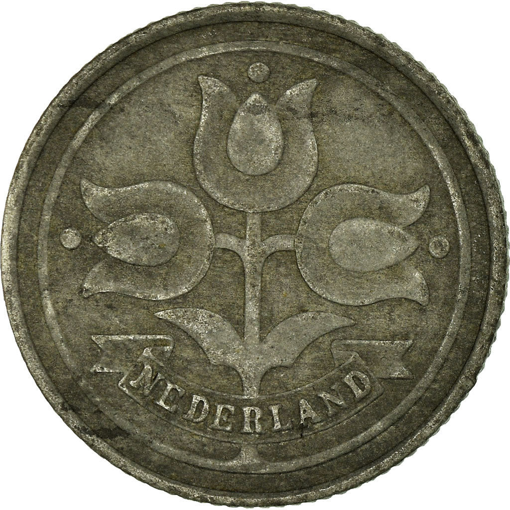 Moneda, Países Bajos, Wilhelmina I, 10 Cents, 1941, BC+, Cinc, KM:173