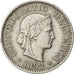 Svizzera, 5 Rappen, 1892, Bern, BB+, Rame-nichel, KM:26
