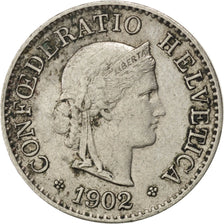 SWITZERLAND, 5 Rappen, 1902, Bern, KM #26, EF(40-45), Copper-Nickel, 17.15, 1.96