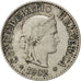 SWITZERLAND, 5 Rappen, 1902, Bern, KM #26, EF(40-45), Copper-Nickel, 17.15, 1.96