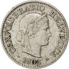 Svizzera, 5 Rappen, 1903, Bern, BB, Rame-nichel, KM:26