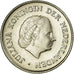 Coin, Netherlands, Juliana, 25 Cents, 1974, EF(40-45), Nickel, KM:183