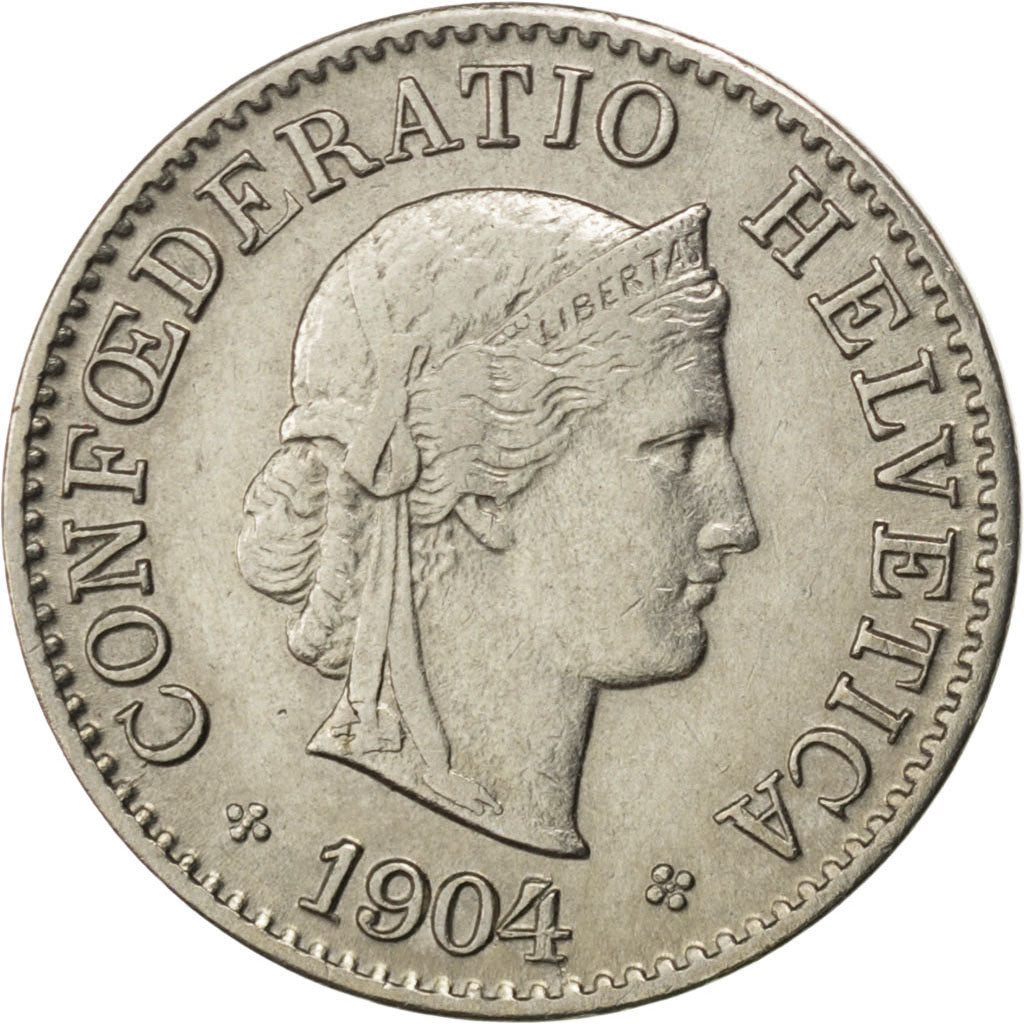 Suisse, Confédération Helvétique, 5 Rappen 1904 B, KM 26