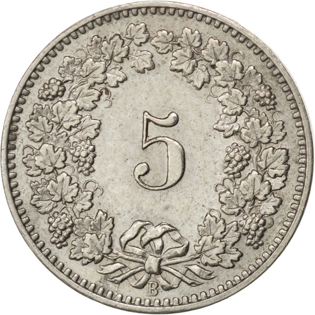 Suisse, Confédération Helvétique, 5 Rappen 1905 B, KM 26