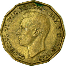 Coin, Great Britain, George VI, 3 Pence, 1945, VF(30-35), Nickel-brass, KM:849