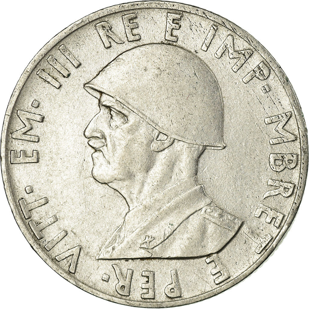 Coin, Albania, Vittorio Emanuele III, 0.50 Lek, 1940, Rome, EF(40-45), Stainless