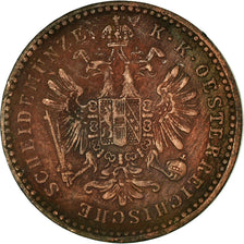 Coin, Austria, Franz Joseph I, Kreuzer, 1858, EF(40-45), Copper, KM:2186