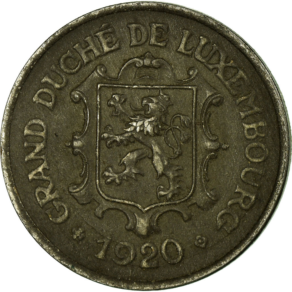 Coin, Luxembourg, Charlotte, 25 Centimes, 1920, EF(40-45), Iron, KM:32
