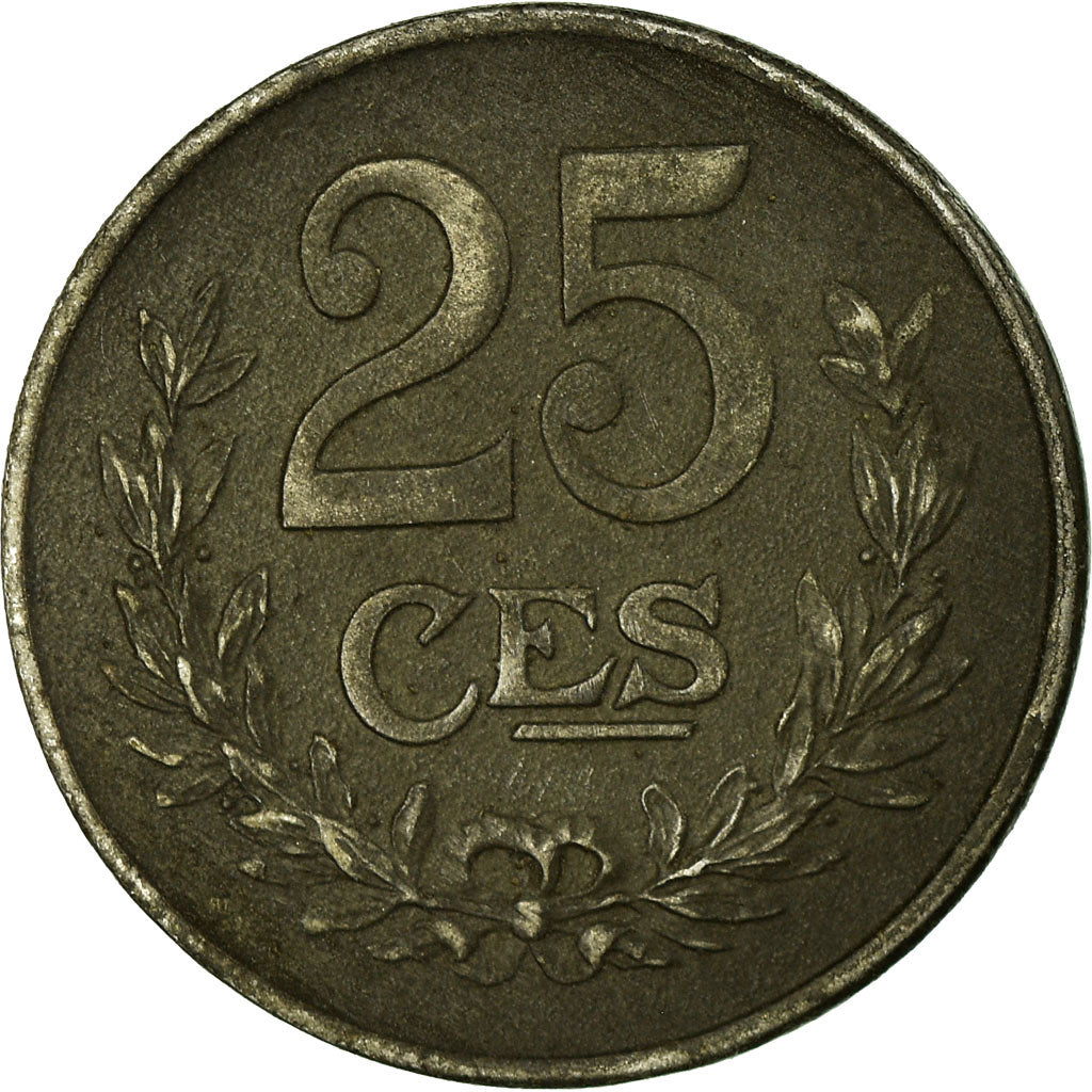 Coin, Luxembourg, Charlotte, 25 Centimes, 1920, EF(40-45), Iron, KM:32