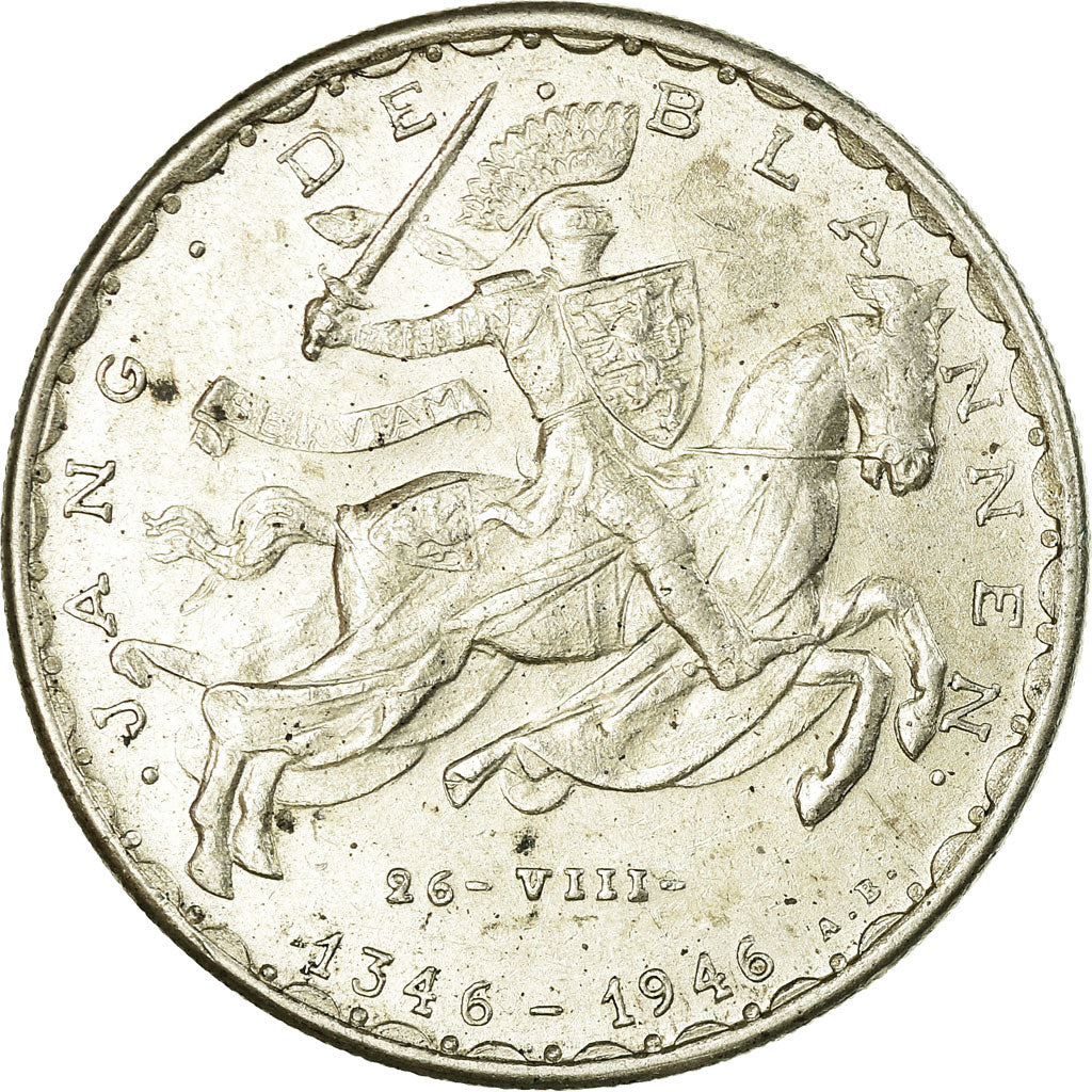 Coin, Luxembourg, Charlotte, 20 Francs, 1946, EF(40-45), Silver, KM:47