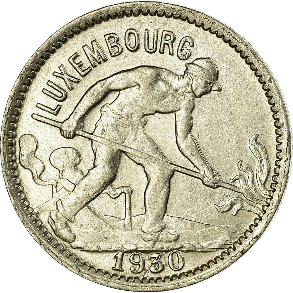 Coin, Luxembourg, Charlotte, 50 Centimes, 1930, AU(55-58), Nickel, KM:43